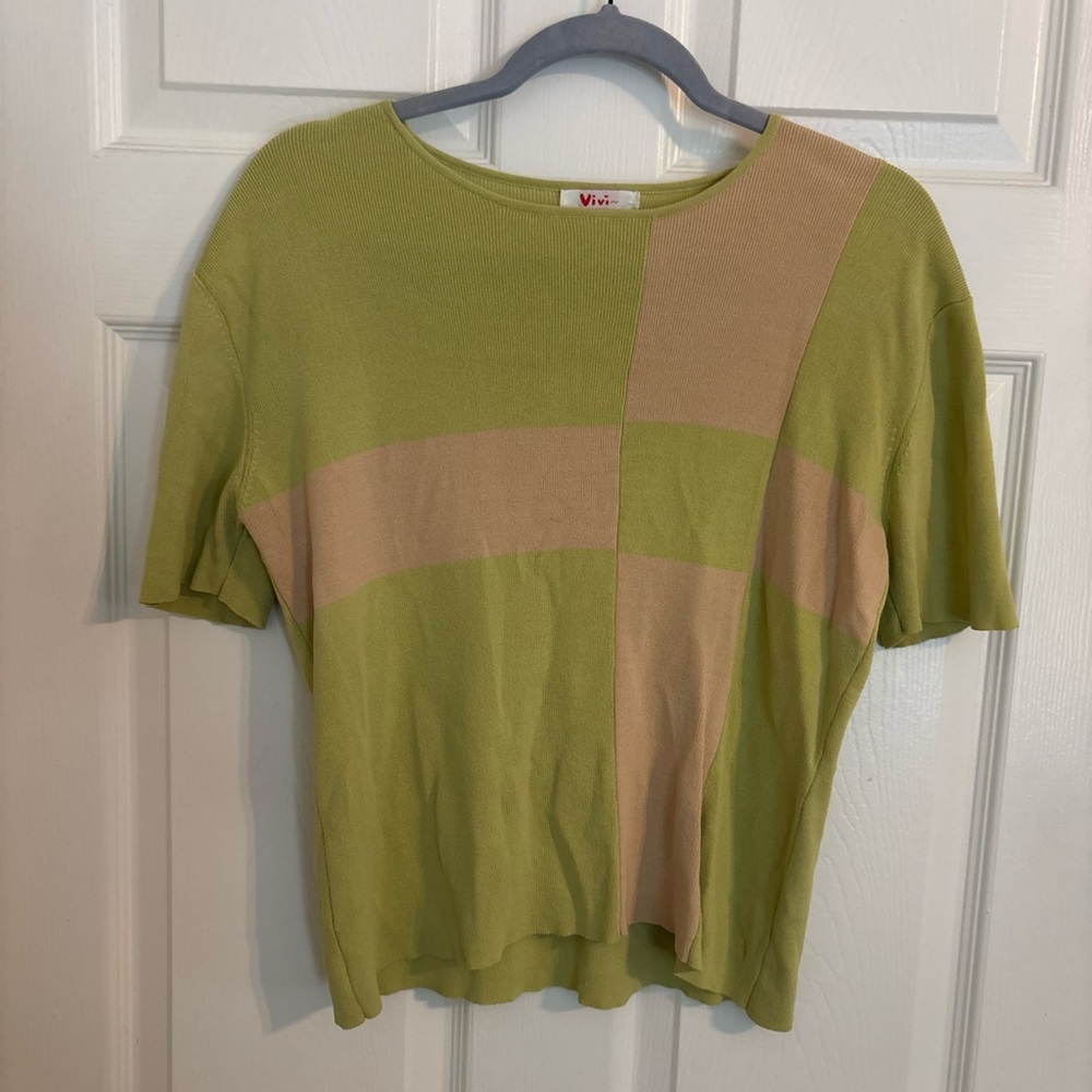 ViVI Green Boxy Short Sleeve Tee